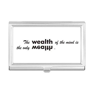 Imagem de Capa com porta-cartões The Wealth of Mind is The Only Wealth