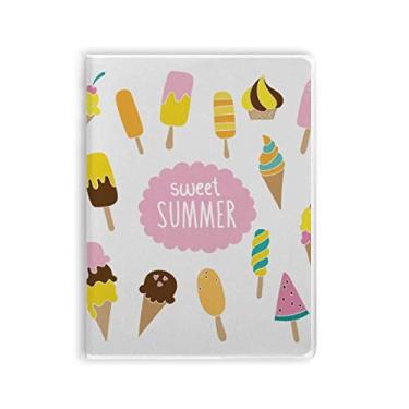 Imagem de Caderno de sorvete de verão com capa macia para diário