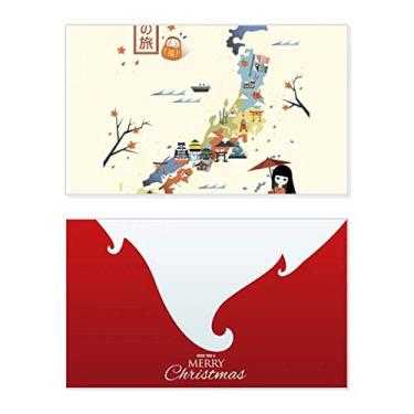 Imagem de Mapa cultural tradicional japonês, feriado, feriado, cartão de felicitações, mensagem de Natal