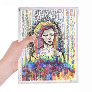 Imagem de Caderno de arte abstrata com folhas soltas e diários recarregáveis