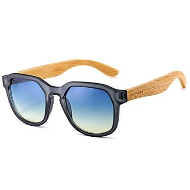 Imagem de Óculos de Sol Artesanal Madeira HU WOOD Polarizados com Proteção Uv400 (C5)