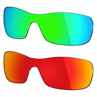 Imagem de 2 pares de lentes polarizadas de substituição da Mryok para óculos de sol Oakley Antix – Opções
