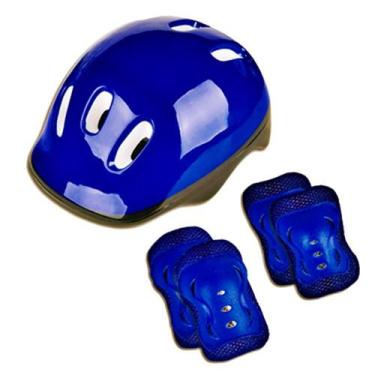 Imagem de Kit Proteção Infantil Patins Skate Bicicleta Rollers Azul- Fenix - Fên