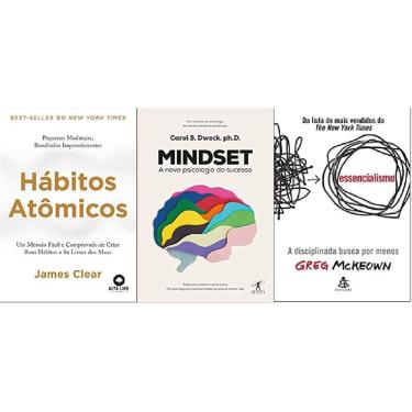 Imagem de Kit 3 Livros Hábitos Atômicos + Mindset + Essencialismo