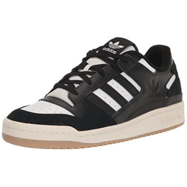 Imagem de adidas Originals Tênis masculino Forum Low Classic, Preto/Branco/Branco Creme, 13