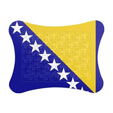 Imagem de Moldura de quebra-cabeça com a bandeira nacional da Bósnia e Herzegovina