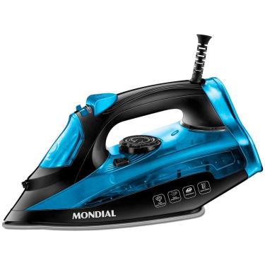 Imagem de Ferro a Vapor Mondial F-53 com Spray – Preto/Azul