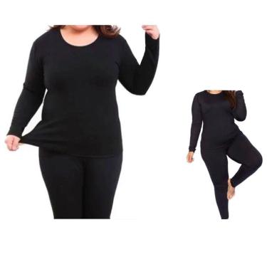 Imagem de Conjunto Térmico Segunda Pele Plus Size: Blusa + Meia Calça sem pé