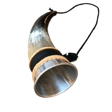 Imagem de Copo Chifre De Boi Guampa Com Copo De Alumínio