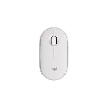 Imagem de Mouse Sem Fio Logitech Pebble 2 M350s, USB Logi Bolt ou Bluetooth e Pilha Inclusa, com Clique Silencioso, Branco - 910-007047