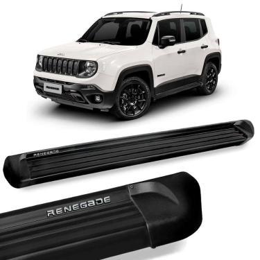Imagem de Estribo Lateral em Alumínio Preto p/ Jeep Renegade 2015 até 2023