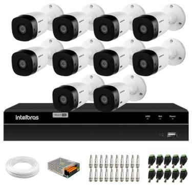 Imagem de Kit 10 Câmeras Intelbras VHL 1120 Bullet HDCVI Lite, HD 720p Lente 3.6mm, Visão Noturna 20m, IP66 + DVR Intelbras MHDX 1216 Full HD 16 Canais Multi HD