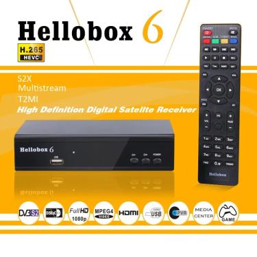 Imagem de Hellobox6 receptor satélite 1080p suporte multistream/t2mi caixa de tv decodificador hd digital dvb