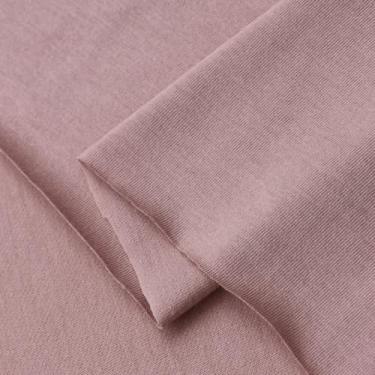 Imagem de Verão algodão malha tecido liso roupas bebê BJD camiseta manga curta moletom fino (9 rosa escuro, 2 jardas pré-cortado)