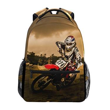 Imagem de Mochila leve de motocross Dirt-Bike Motocross Motocross Vehicle Mochila feminina Bolsas de livros masculinas