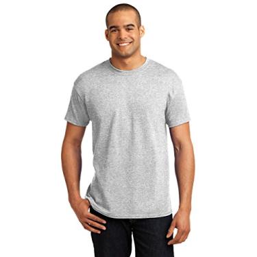 Imagem de Hanes Camiseta masculina ComfortBlend® EcoSmart® gola redonda, Cinza-claro, Small-X-Large