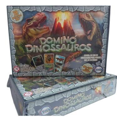 Imagem de Domino Dinossauro, Brincadeira de Crianca, 28 pecas