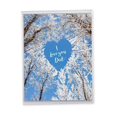 Imagem de NobleWorks - Cartão de Dia dos Pais Jumbo engraçado (21 x 28 cm) – Grande cartão de felicitações para o papai, padrasto – Sky Heart Dad J3507FDG