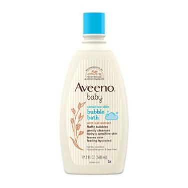 Imagem de Aveeno Baby Espuma de banho de pele sensível com extrato de aveia, limpa suavemente e deixa a pele hidratada, fórmula sem lágrimas, hipoalergênico, parabeno, ftalato, sabão e corante, 50 ml