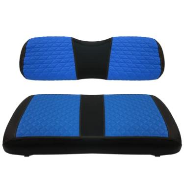 Imagem de XUANYUDG0769 Capas de assento dianteiro de carrinho de golfe para EZGO TXT 1994-2013 OEM almofada de assento, fivelas ajustáveis/não é necessário grampeador, preto/verde/vermelho/azul