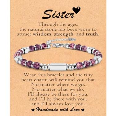 Imagem de Presentes de Dia das Mães para Esposa, Mãe, Avó, Nova Mãe, Bônus, Mãe, Irmã, Cachorro, Tia, Madrasta, Sogra, Namorados, Mãe, Cunhada, Pulseiras de Contas Presente para Mulheres Meninas, 6.7, Pedra,