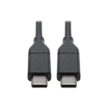 Imagem de Tripp Lite Cabo USB 2.0 USB C de alta velocidade com classificação 5A, 20V M/M, USB tipo C, carregamento USB-C de 91 cm (U040-003-C-5A), preto