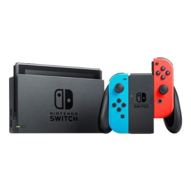 Imagem de Console Nintendo Switch + Controle Joy Con Azul E Vermelho Switch
