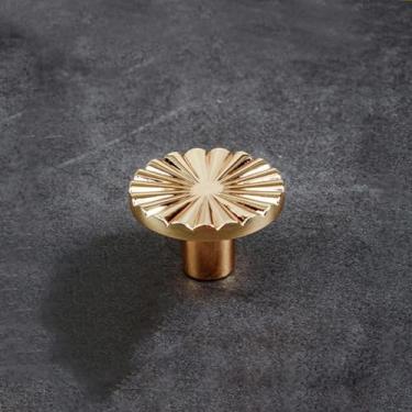 Imagem de Armários de flores puxadores de armário dourados puxadores de porta de guarda-roupa para móveis armário de armazenamento de cozinha gaveta para casa, ouro brilhante único, 1