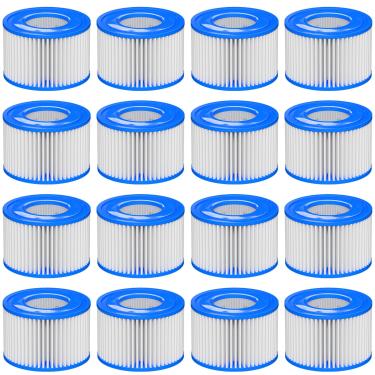 Imagem de Macaberry Substituição de filtro de spa para banheira de hidromassagem compatível com Bestway, Lay-Z-Spa, Coleman SaluSpa 90352E 58323, banheira de hidromassagem inflável, tipo de filtro de bomba de