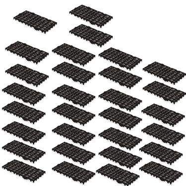 Imagem de Kit 30 Palete Estrado Pallet Plástico Resistente 25x50 Preto