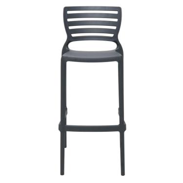 Imagem de Cadeira Tramontina Sofia Alta Bar Em Polipropileno E Fibra De Vidro Grafite