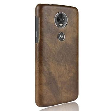 Imagem de Capa para Moto E5 Plus, capa de celular, proteção robusta 360° protege seu telefone capa de couro granulado para Moto E5 Plus