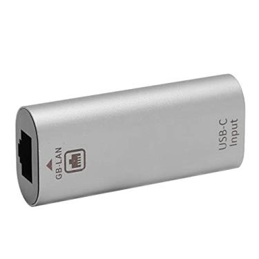 Imagem de Adaptador de Internet Gigabit Ethernet, Adaptador Ethernet Sem Driver Adaptador Ethernet USB-C de Interface Tipo C Fácil de Usar para Telefones, Computadores, Tablets