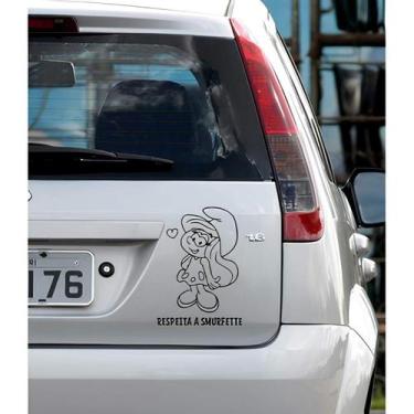 Imagem de Adesivo De Carro Smurfette Mod 01 - Lojinha Da Luc Adesivos