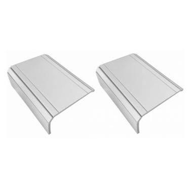 Imagem de Kit 2un Esteiras Bandeja Reta Flexível Para Braço Sofá Branco - M A So