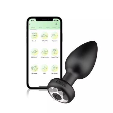 Imagem de Plug anal vibrador bluetooth controle no celualr 10 modos de vibração 