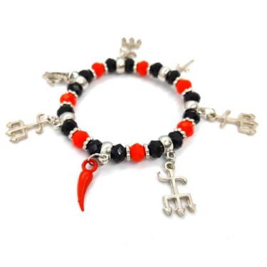 Imagem de Pulseira Exu Orixás Umbanda Candomblé Ajustável - Flash