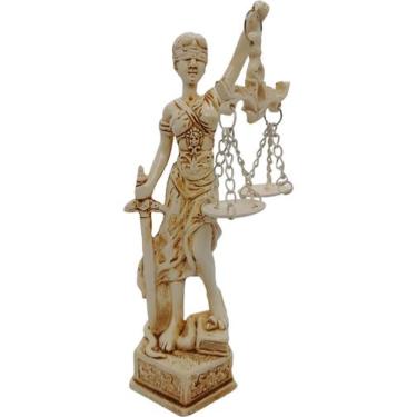 Imagem de Estátua Dama Da Justiça Têmis Deusa 15cm Símbolo Do Direito - Flash