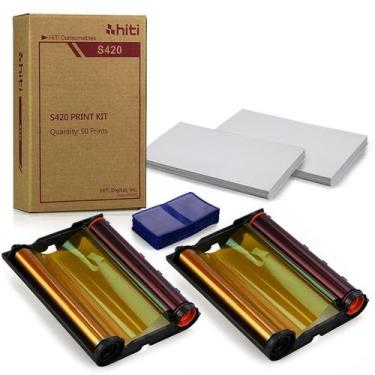 Imagem de Kit S420 HiTi - 2 Papel e Ribbon S420 + 100 Carteirinha 3x4