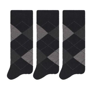 Imagem de Kit Com 3 Pares De Meias Clássica Casual Masculina De Algodão - Selene