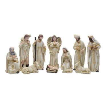 Imagem de Presépio De Natal New Marfim De Resina 30Cm 11 Peças - Zona Livre