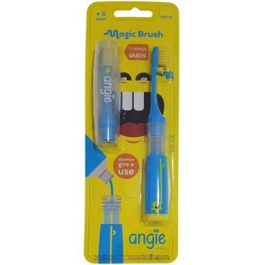 Imagem de Escova Infantil Dosadora Magic BRUSH Macia Angie - Angelus, Azul