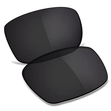 Imagem de TRUSHELL Lentes de reposição polarizadas para óculos de sol Oakley Gascan OO9014 preto escuro - Polarizado