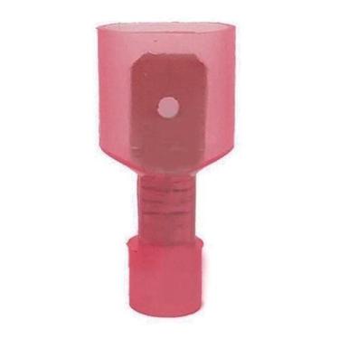 Imagem de Terminal Macho Isolação Total Vermelho Com 100 Eletrorastro, Vermelho