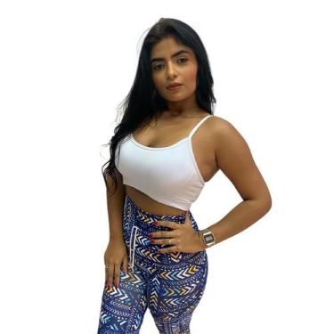 Imagem de Top alcinha feminino fitness com bojo removível TB moda fitness , Bran