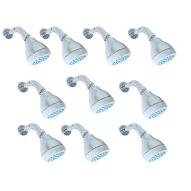 Imagem de Kit Com 10 Chuveiro Ducha Redonda 6cm Articulada Aquecedor Solar Gás -