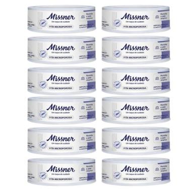 Imagem de Kit 12 Fita Microporosa Branca 1,2cm X 4,5m - Missner
