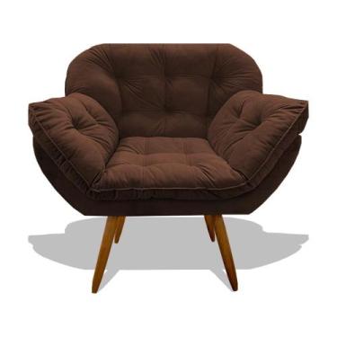 Imagem de Poltrona Miami Cadeira Robusta Pés Palitos Fibra Silicone Sala De Esta