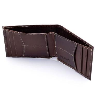 Imagem de Carteira Masculina Slim em Couro Cartões Dinheiro Rucksack 005, Tan, M