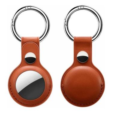 Imagem de Chaveiro Case Couro Mosquetão Compatível com AirTags - Baú do Viking, 